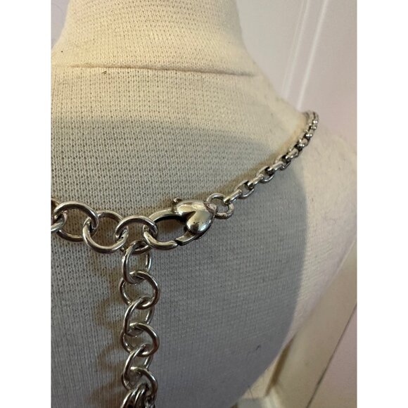 Brighton Silver & Copper Reversible Heart Pendant Necklace Adjustable Chain #554 - Picture 8 of 13